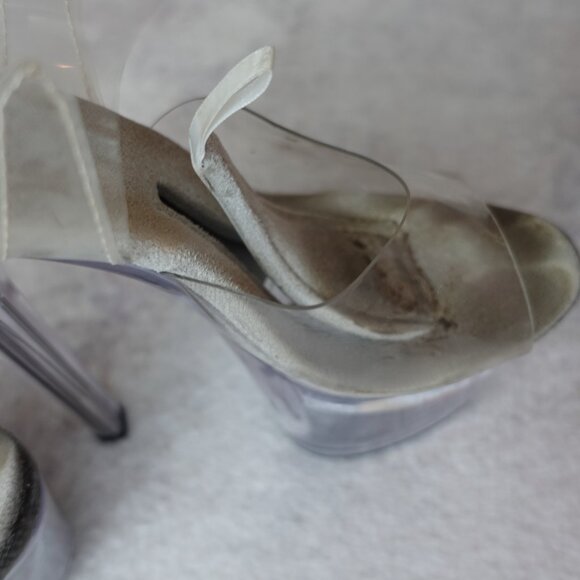 Clear TipJar Stripper Platform Heels - Picture 9 of 11